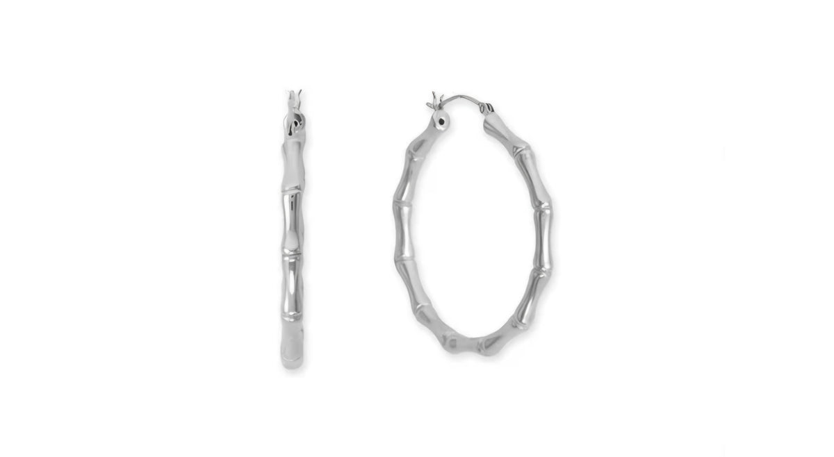 44mm Bamboo Hoop Earrings