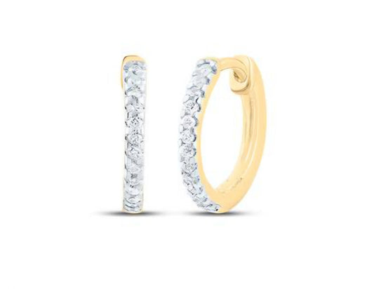 1/10CTW-NAT DIA HOOP EARRING