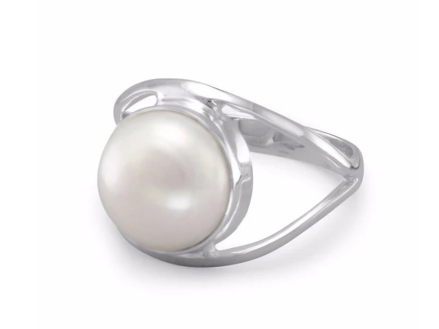 Cultured Freshwater Pearl Open Band Ring