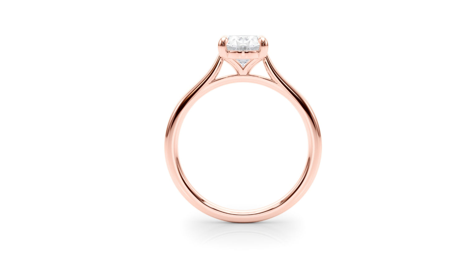 Lab Grown Diamond Solitaire Oval Engagement Ring