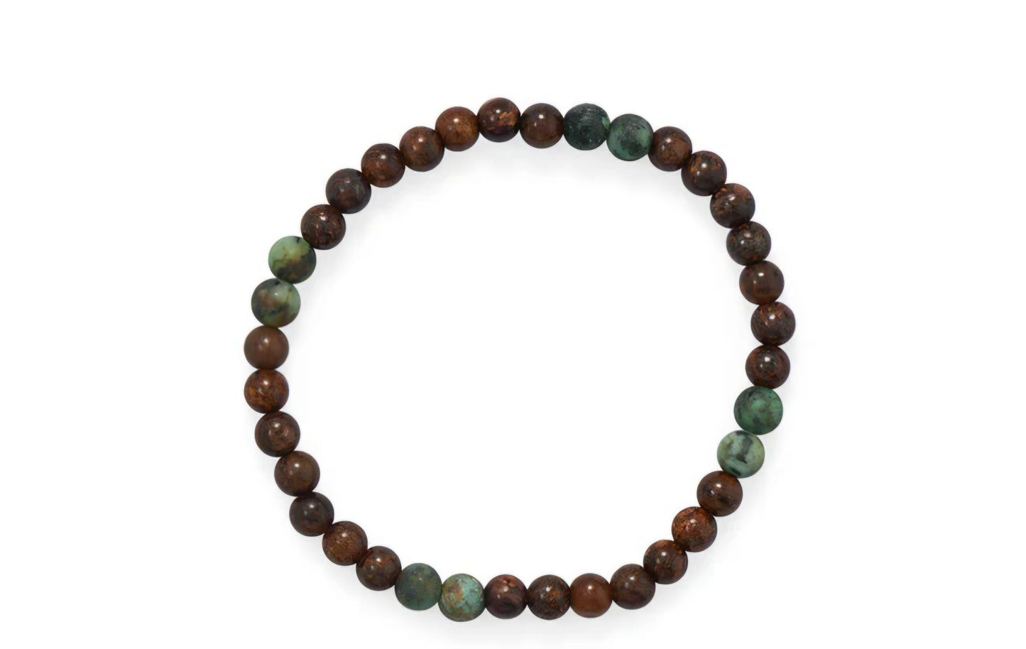 8" Jasper and African Turquoise Stretch Bracelet
